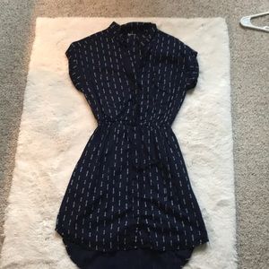 Navy blue and white dress